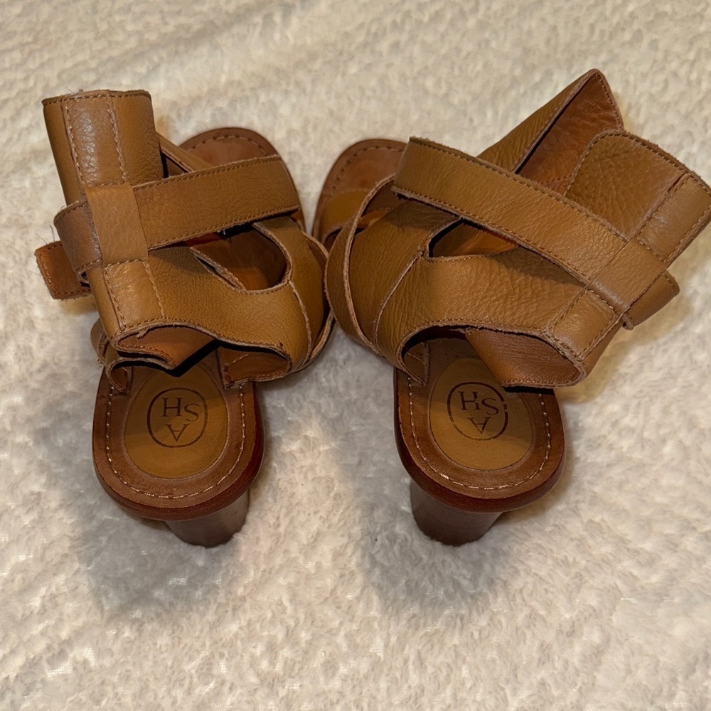 ASH “Queenie” Genuine Leather Strappy Sandals – Tan | Size 40 (US 9-9.5) - Picture 4 of 8